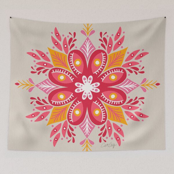 Item preview, Psychedelic Mandala – Magenta & Peach designed and sold by Cat Coquillette.