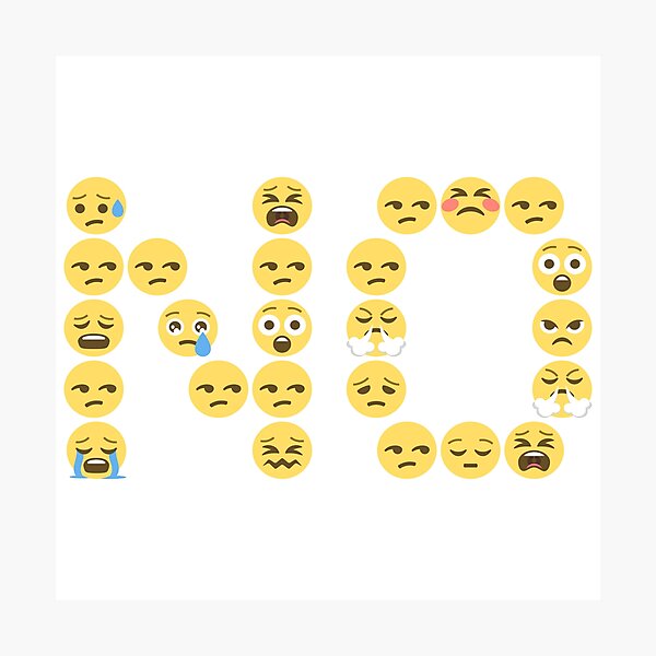 Item preview, NO Frustrated Emojis designed and sold by Parag's Travel Shop.