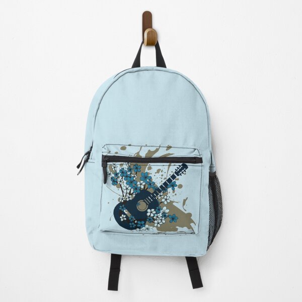 Item preview, Blue Floral Acoustic Guitar Splash designed and sold by Lyssarien.