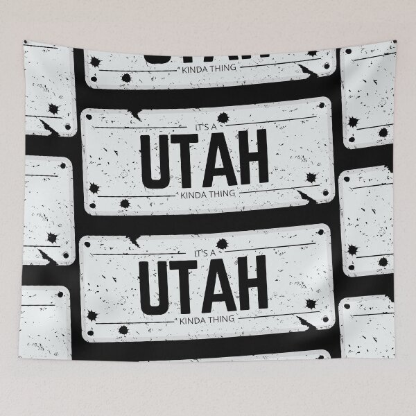 Item preview, Its a UTAH kinda thing number plate distressed designed and sold by 133DandC.