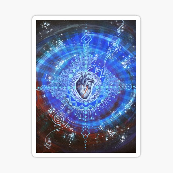Space heart Sticker