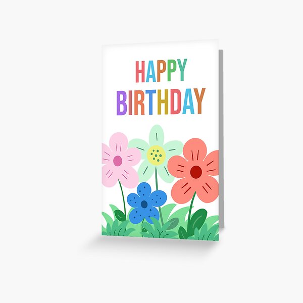 Birthday Flowers Greeting Card