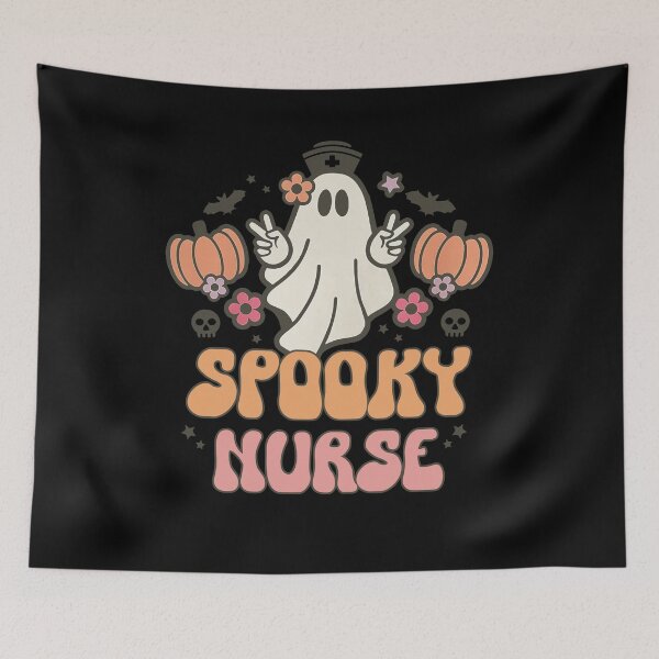 Item preview, Spooky Nurse halloween scary pumpkin funny cute vintage designed and sold by elizabethdawnn.