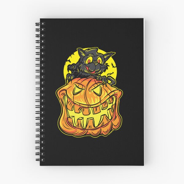Item preview, Black Cat on a Jack-O-Lantern Pumpkin by eShirtlabs designed and sold by eShirtLabs.
