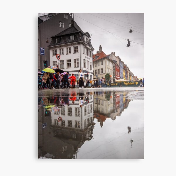 Rainy day reflections Metal Print