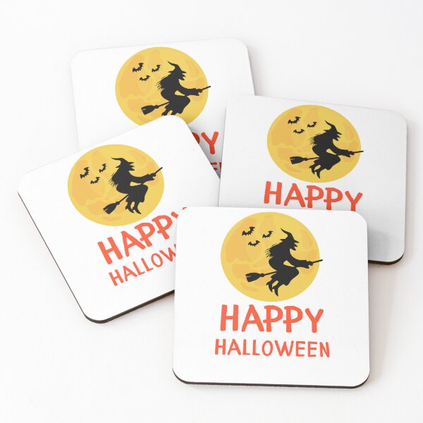 Item preview, Happy Halloween Moon with Witch Design designed and sold by WBP Mart.