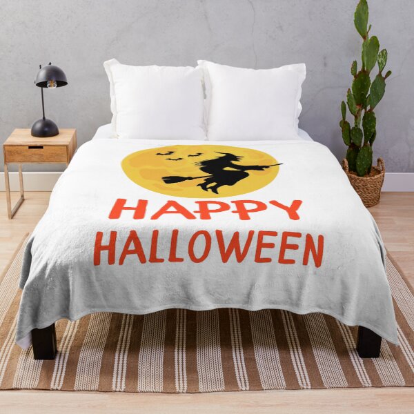 Item preview, Happy Halloween Moon with Witch Design designed and sold by WBP Mart.