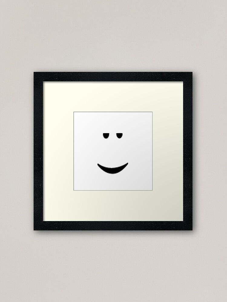 Chill Face Framed Art Print By Smokeyotaku Redbubble - roblox chill face texture