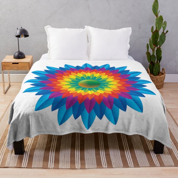 Item preview, Blue Rainbow Flowers designed and sold by Sabin Artworks.