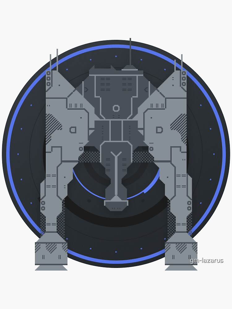 "Ascii art spaceship" Sticker for Sale by gmlazarus Redbubble