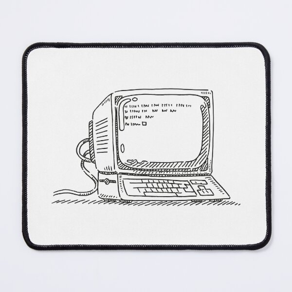 Item preview, Old Computer 80s Hand Drawn Tandy 80s Geek Gamer designed and sold by MediTees.