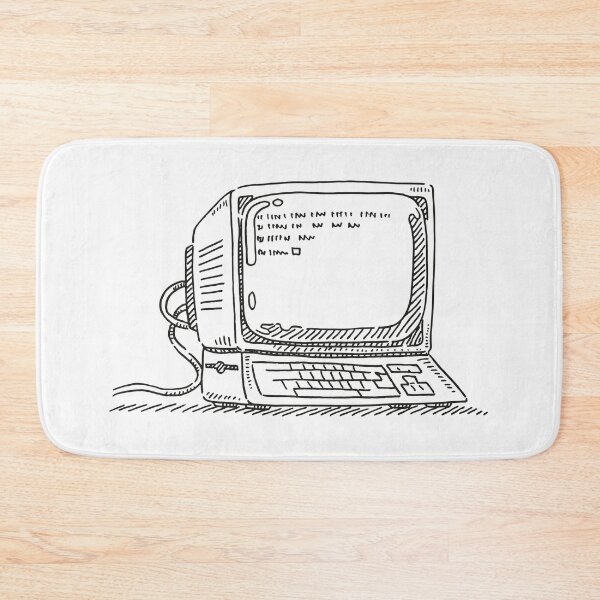 Item preview, Old Computer 80s Hand Drawn Tandy 80s  Geek Gamer  designed and sold by MediTees.