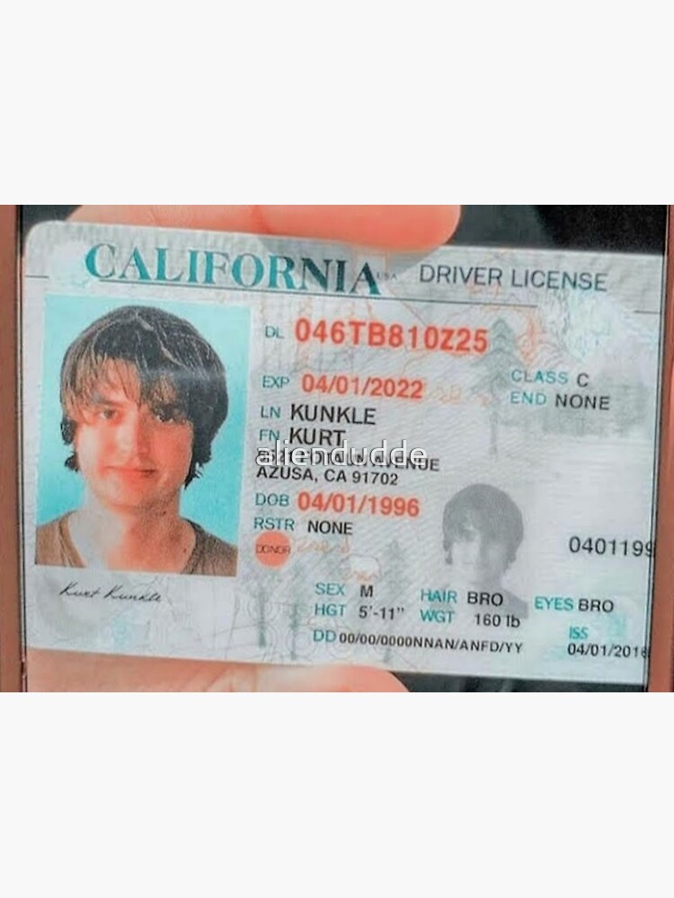 Kurt Kunkle Driver License Spree Joe Keery Sticker for Sale by