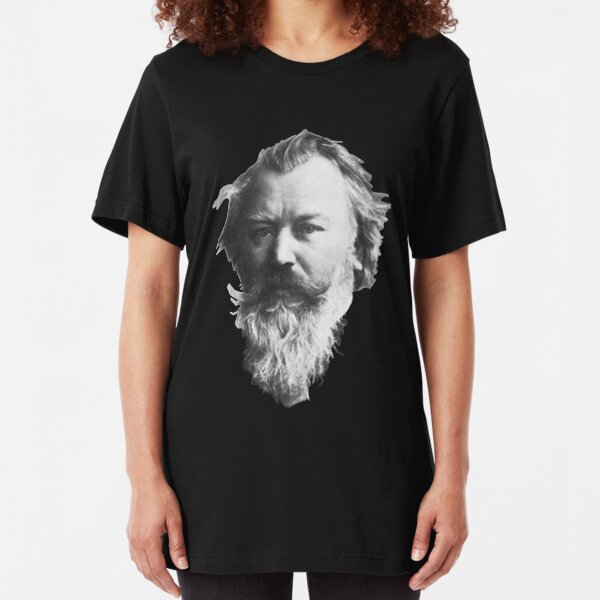 Johannes Brahms, great German composer Slim Fit T-Shirt