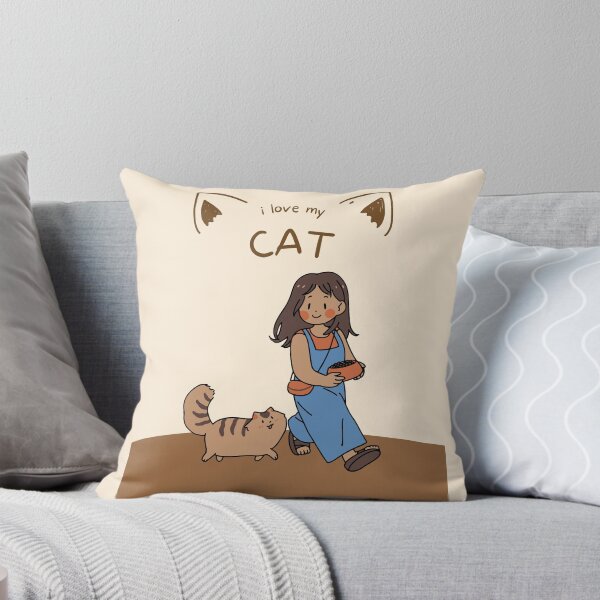 Item preview, cute brown circle long cat designed and sold by R&C.