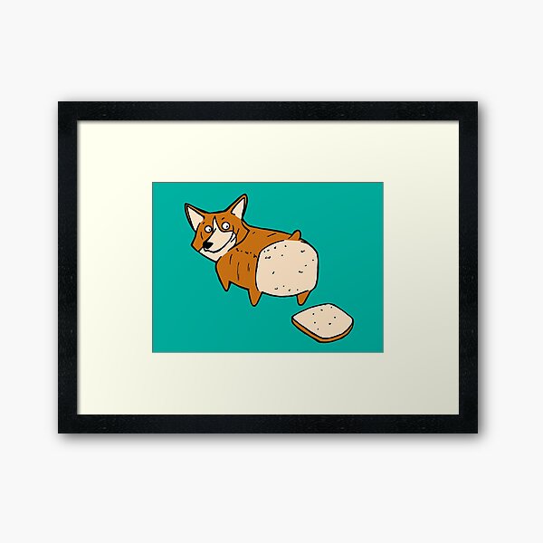 Corgi Loaf Framed Art Print