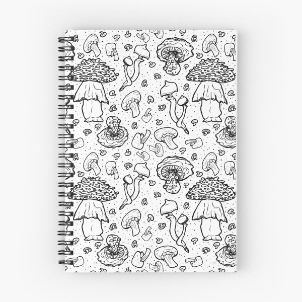 Item preview, Mushroom Sketches White Version | Botany Science Nature Cottage Witch Wiccan designed and sold by SugaredTea.