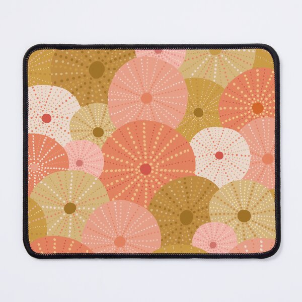 Item preview, Sea Urchins in Gold + Coral designed and sold by latheandquill.