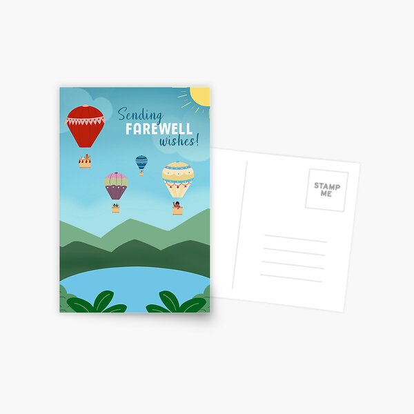Goodbye Balloons Postcard