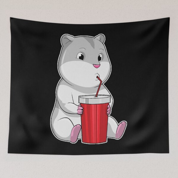 Item preview, Hamster with Mug & Drinking straw T-Shirt designed and sold by charleeneel.