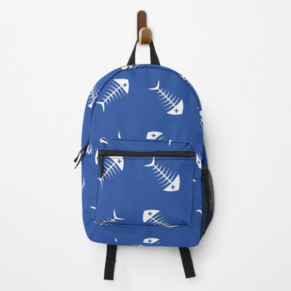 Item preview, Fish Bones Dead Fish Skeleton Pattern Blue designed and sold by PluckySquid.