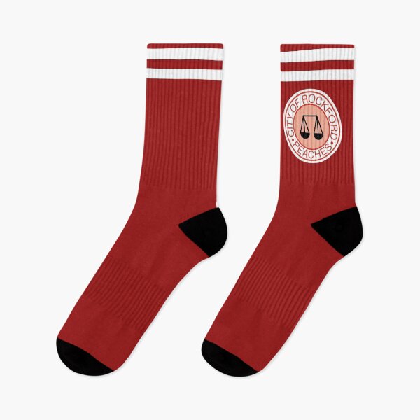 Item preview, A League of Their Own Socks - Rockford Peaches designed and sold by OffBeatHolidays.