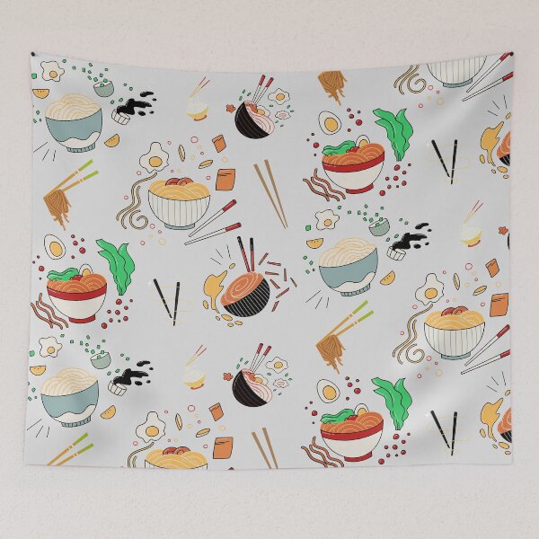Item preview, japanses ramen noodles bowl pattern designed and sold by Pride-Casuals.