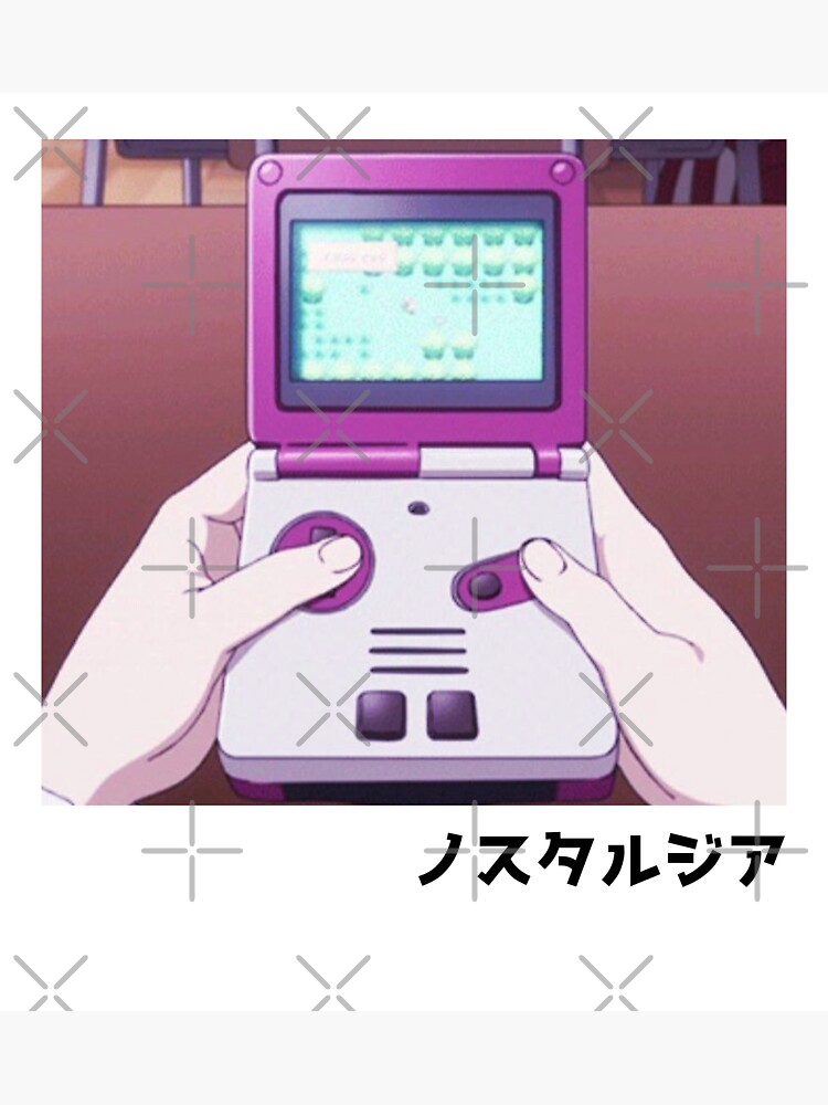 Handheld Nostalgia Retro Anime Aesthetic Sticker For Sale By Popupshirt Redbubble