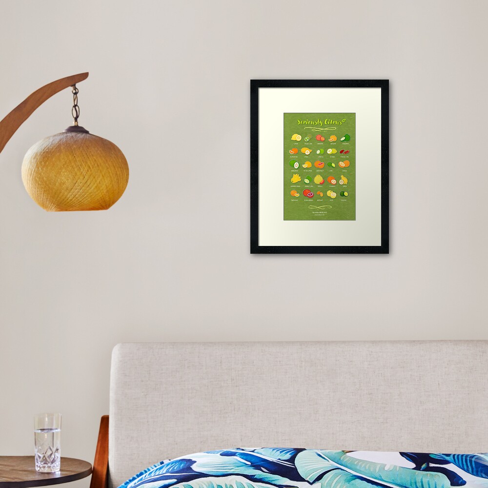 Seriously Citrus Framed Art Print
