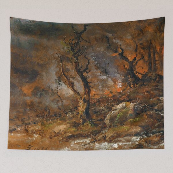 Item preview, Forest Fire by Johan Christian Dahl (1846) designed and sold by allhistory.