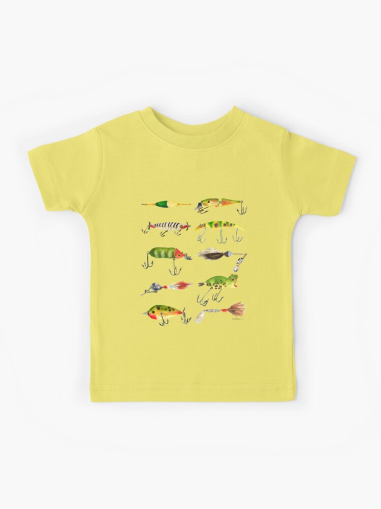 Yellow Fish Print Kids Shirt –