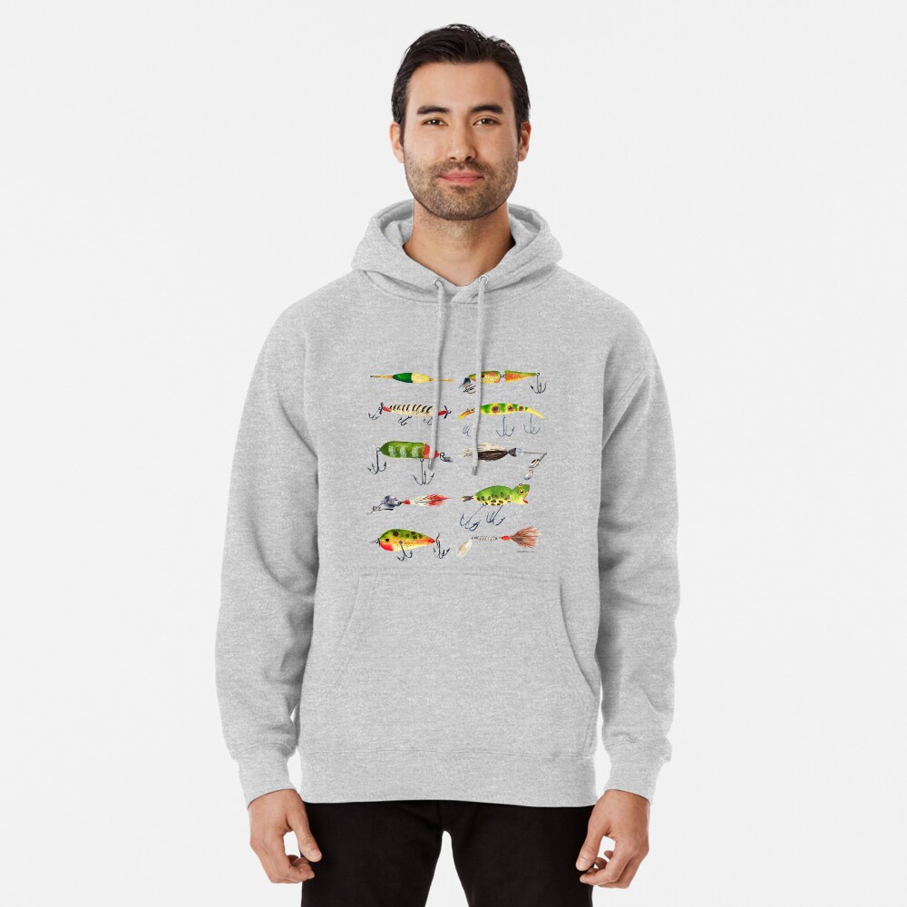 Vintage Fishing Lures Pullover Hoodie for Sale by LIMEZINNIASDES