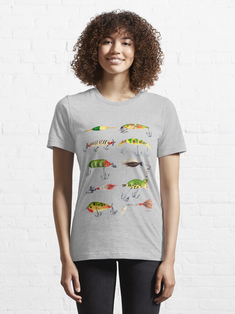 Vintage Fishing Lures Essential T-Shirt for Sale by LIMEZINNIASDES