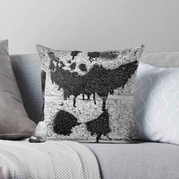 Banksys Panda Throw Pillow