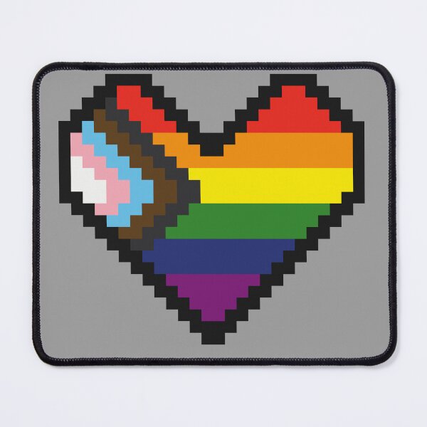 Item preview, Pixel Art Pride Heart - progress designed and sold by GoldThornGuild.