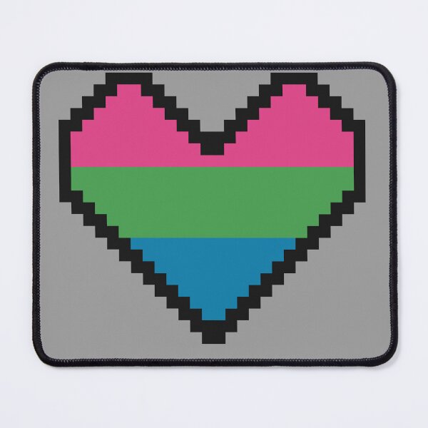 Item preview, Pixel Art Pride Heart - polisexual designed and sold by GoldThornGuild.