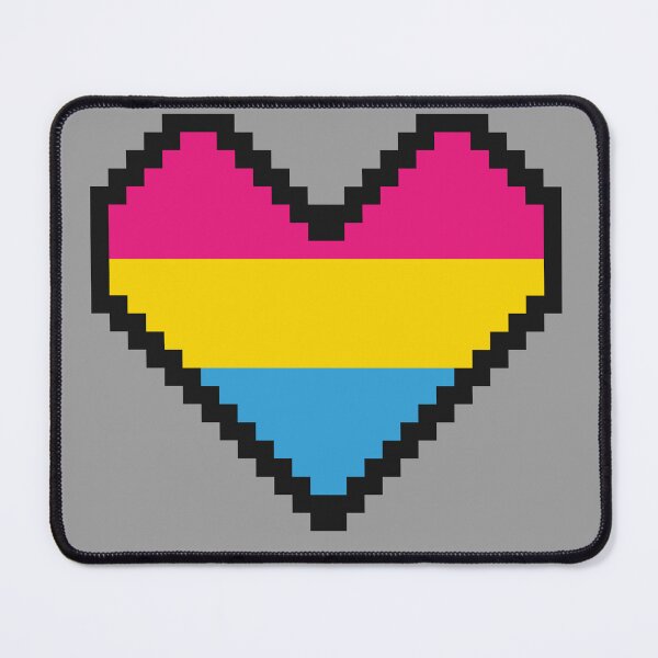 Artikelvorschau, Pixel Art Pride Heart - pansexuell entworfen und verkauft von GoldThornGuild.