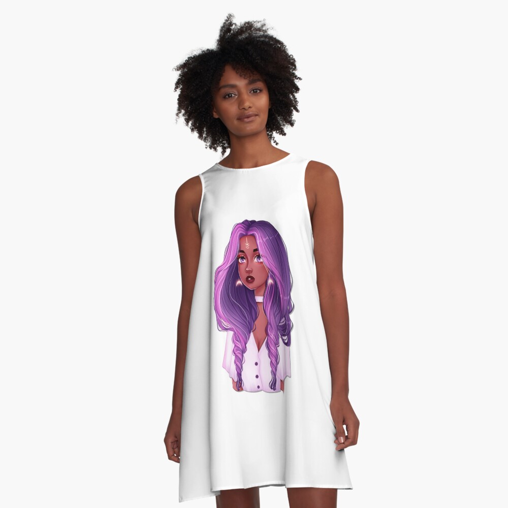 Violet Light A-Line Dress