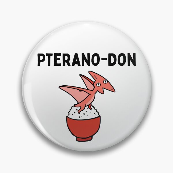 Item preview, Katsu-don Gyu-don Pterano-don | Oyaji Gyagu (Japanese Dad Jokes) | Cartoon Pteranodon | Funny Dino Print designed and sold by KonnichiwaStore.