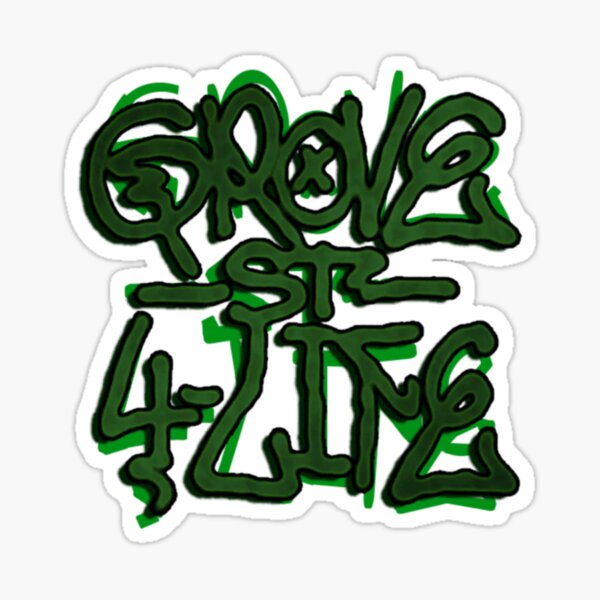 "grove street" Sticker for Sale by 4enjoy Redbubble