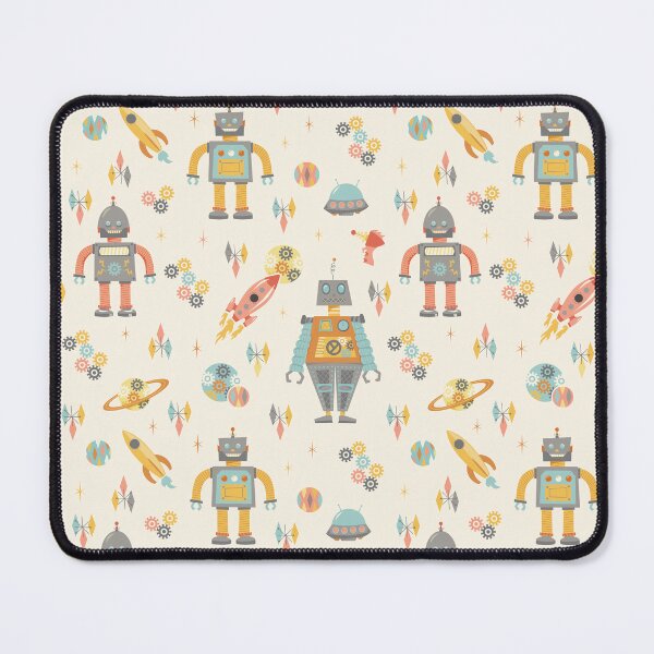 Item preview, Vintage Inspired  Robots in Space designed and sold by latheandquill.