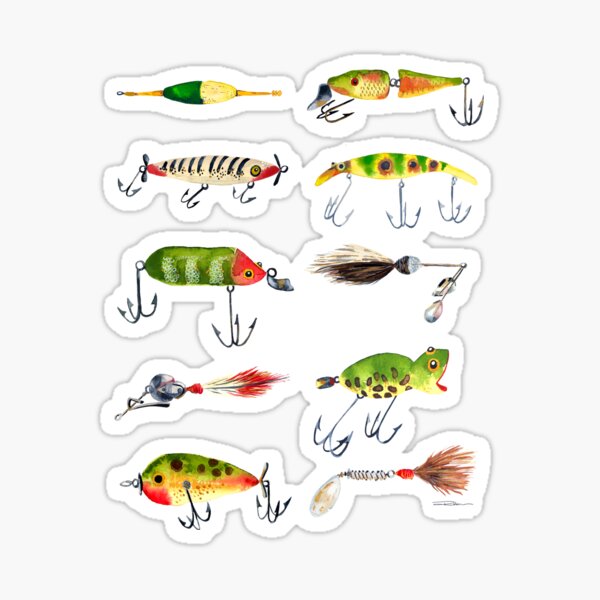 Fishing Lures Stickers for Sale, Free US Shipping