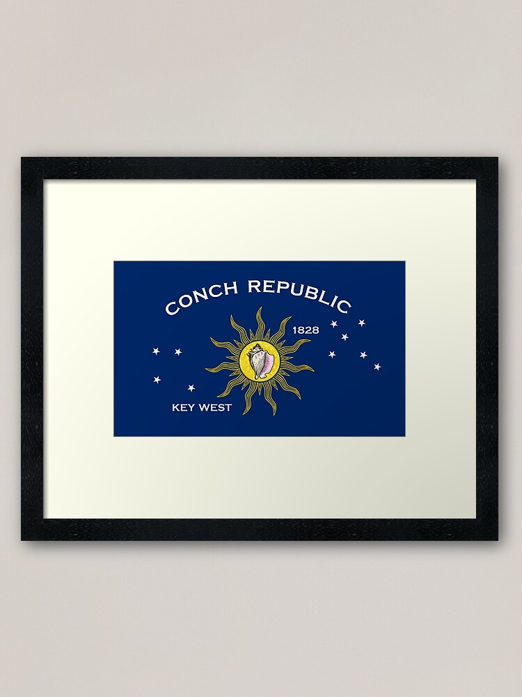 Alternate view of Flag of the Conch Republic (Key West, Florida) Framed Art Print
