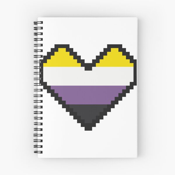 Item preview, Pixel Art Pride Heart - no binario designed and sold by GoldThornGuild.
