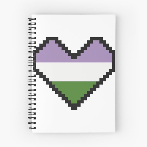 Aperçu de l'œuvre Pixel Art Pride Coeur - genderqueer créée et vendue par GoldThornGuild.