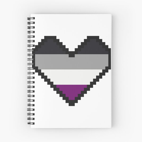 Artikelvorschau, Pixel Art Pride Heart - asexuell entworfen und verkauft von GoldThornGuild.