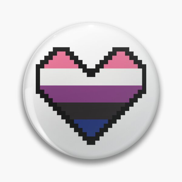 Artikelvorschau, Pixel Art Pride Heart - geschlechtsspezifisch entworfen und verkauft von GoldThornGuild.
