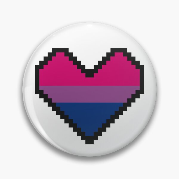 Item preview, Pixel Art Pride Heart - bisexual designed and sold by GoldThornGuild.