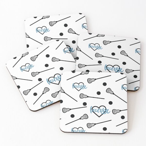 Item preview, Blue on White Lacrosse Sticks and Hearts Pattern designed and sold by Susan Says.