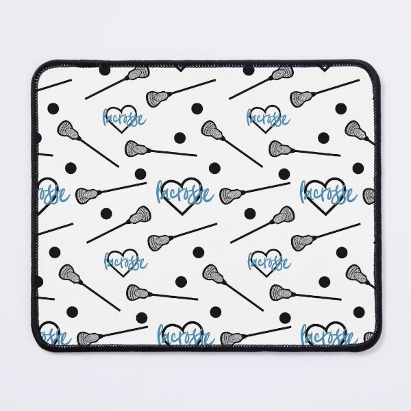 Item preview, Blue on White Lacrosse Sticks and Hearts Pattern designed and sold by Susan Says.